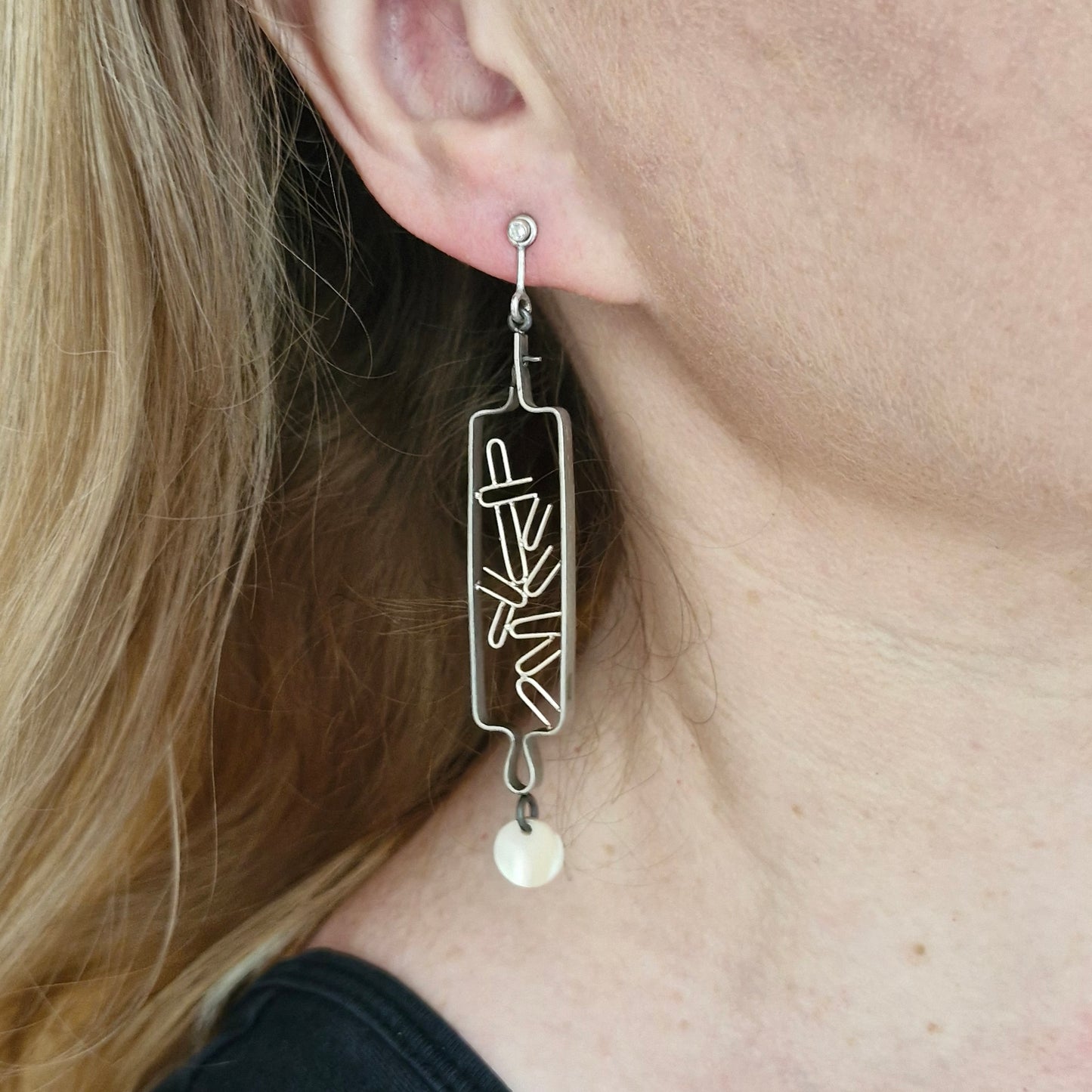 Silver loop earrings