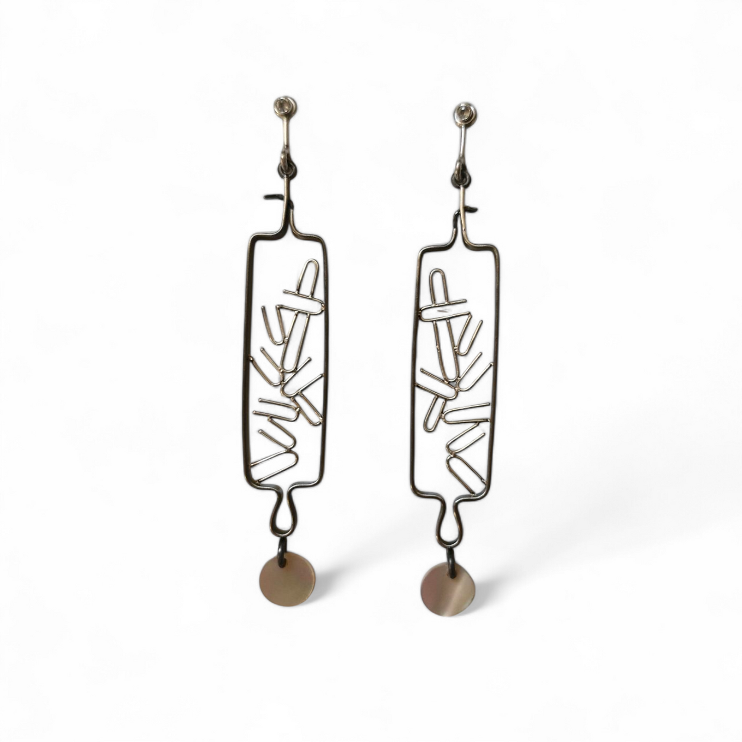 Silver loop earrings