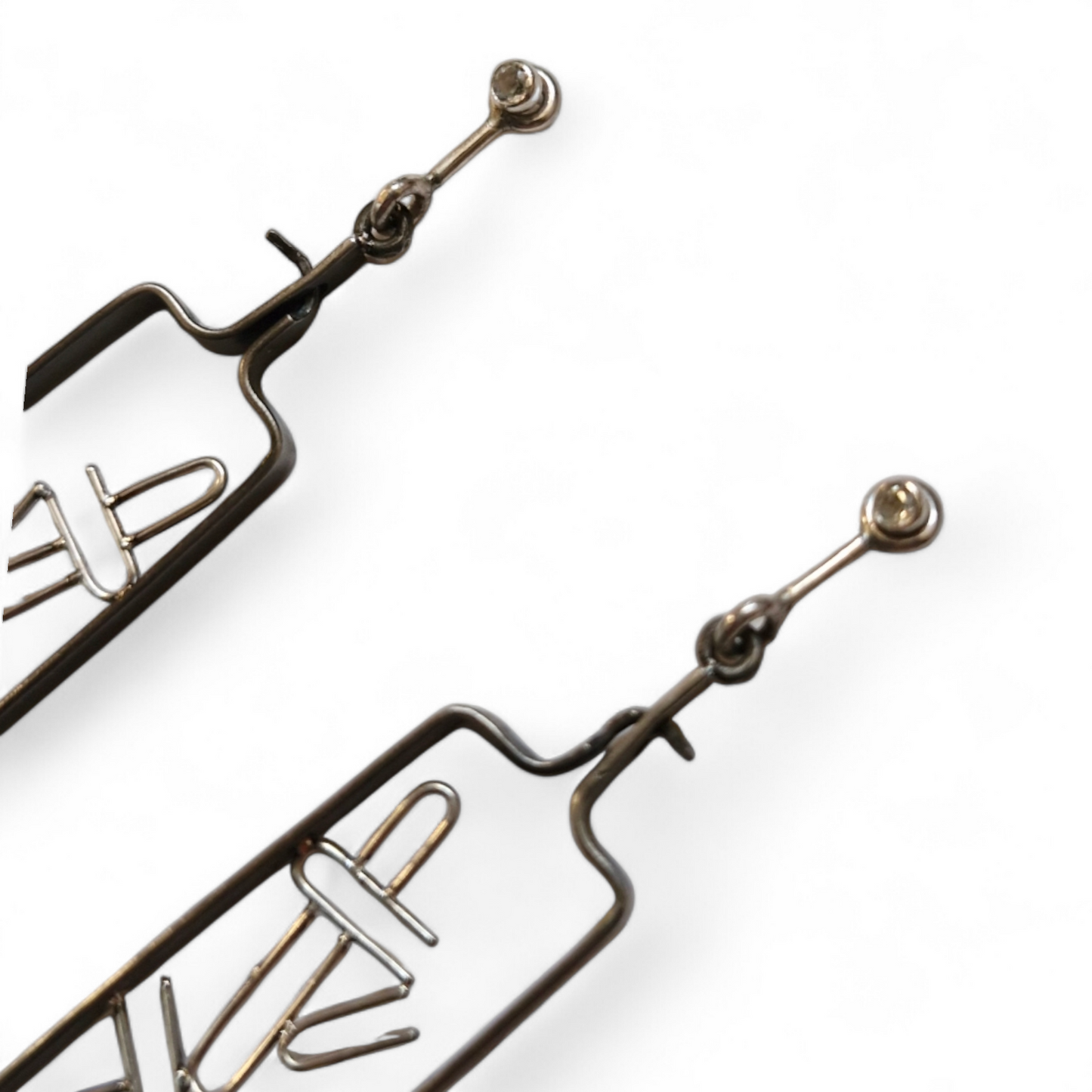 Silver loop earrings