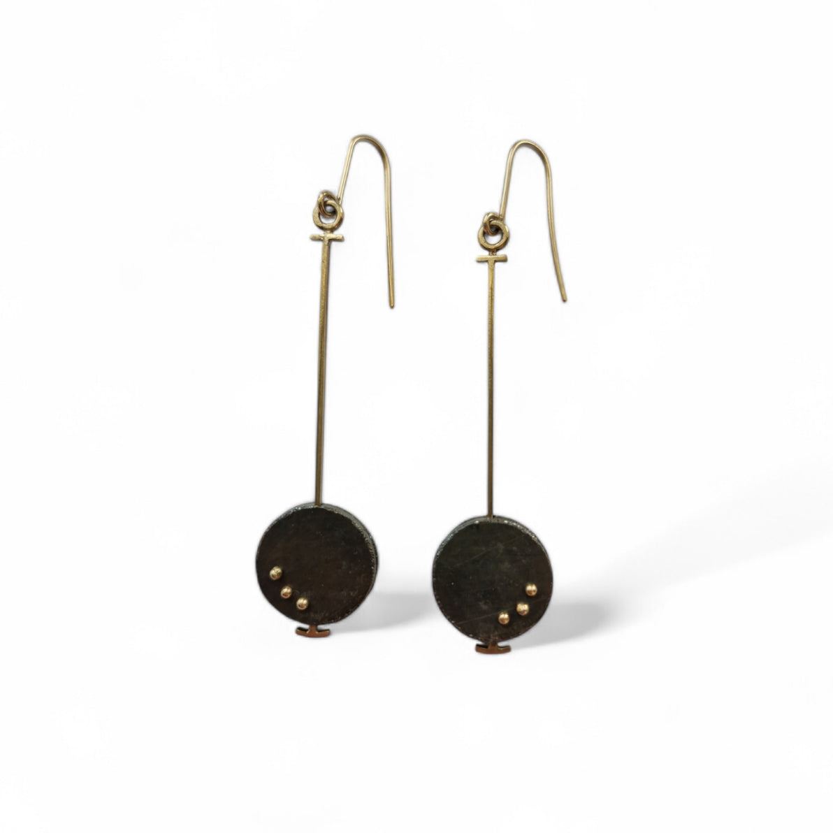 Tin dot earrings