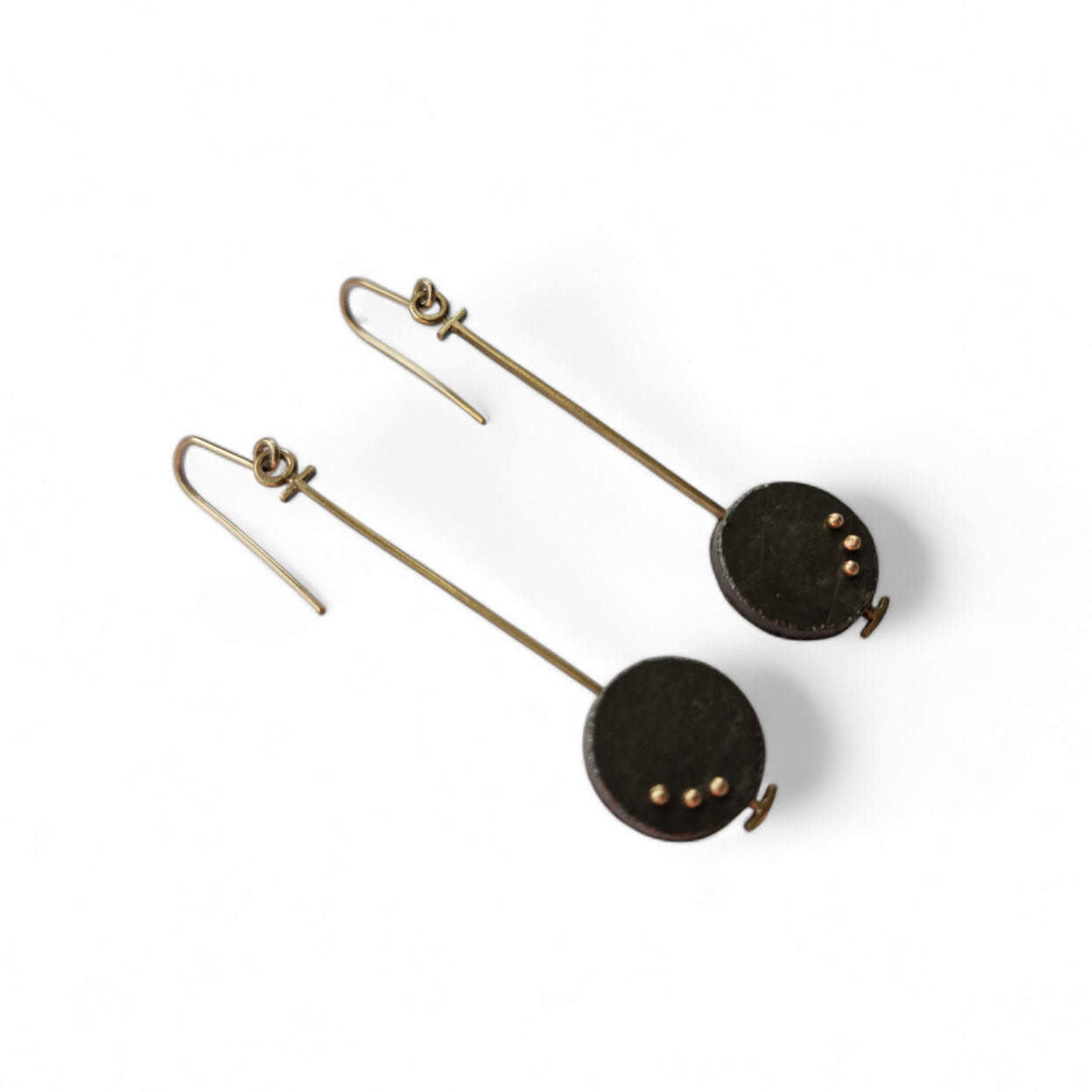 Tin dot earrings
