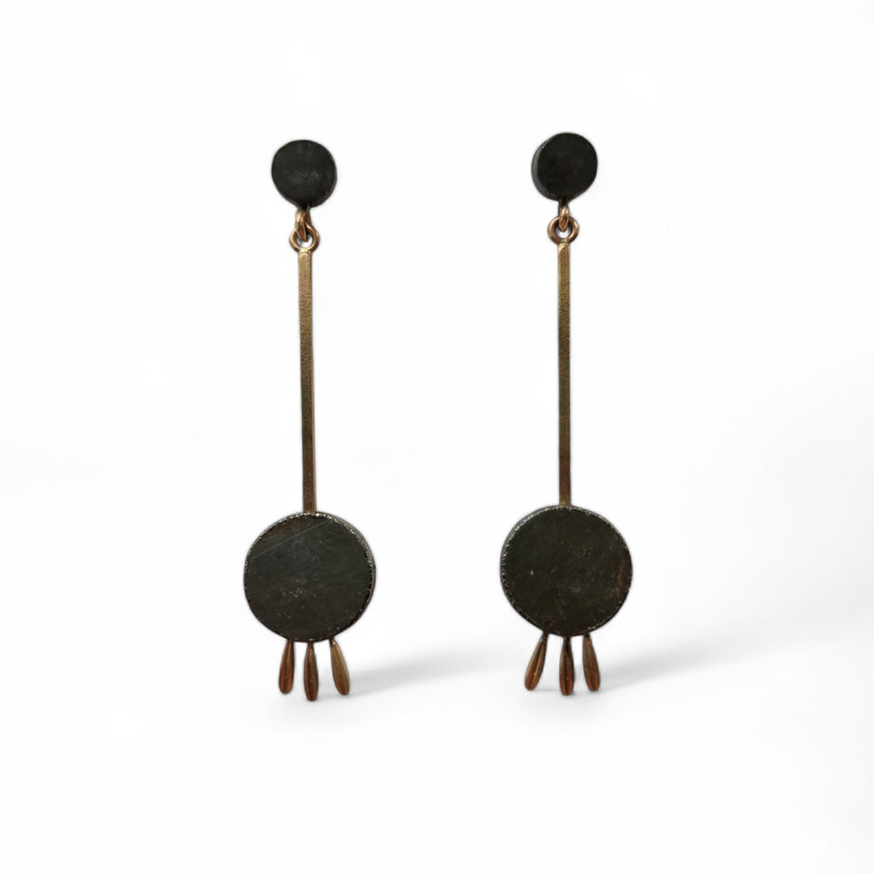 Tin seed earrings