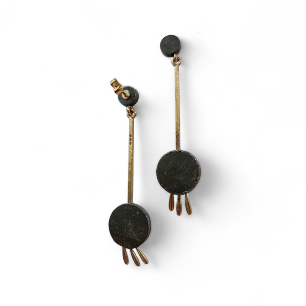 Tin seed earrings
