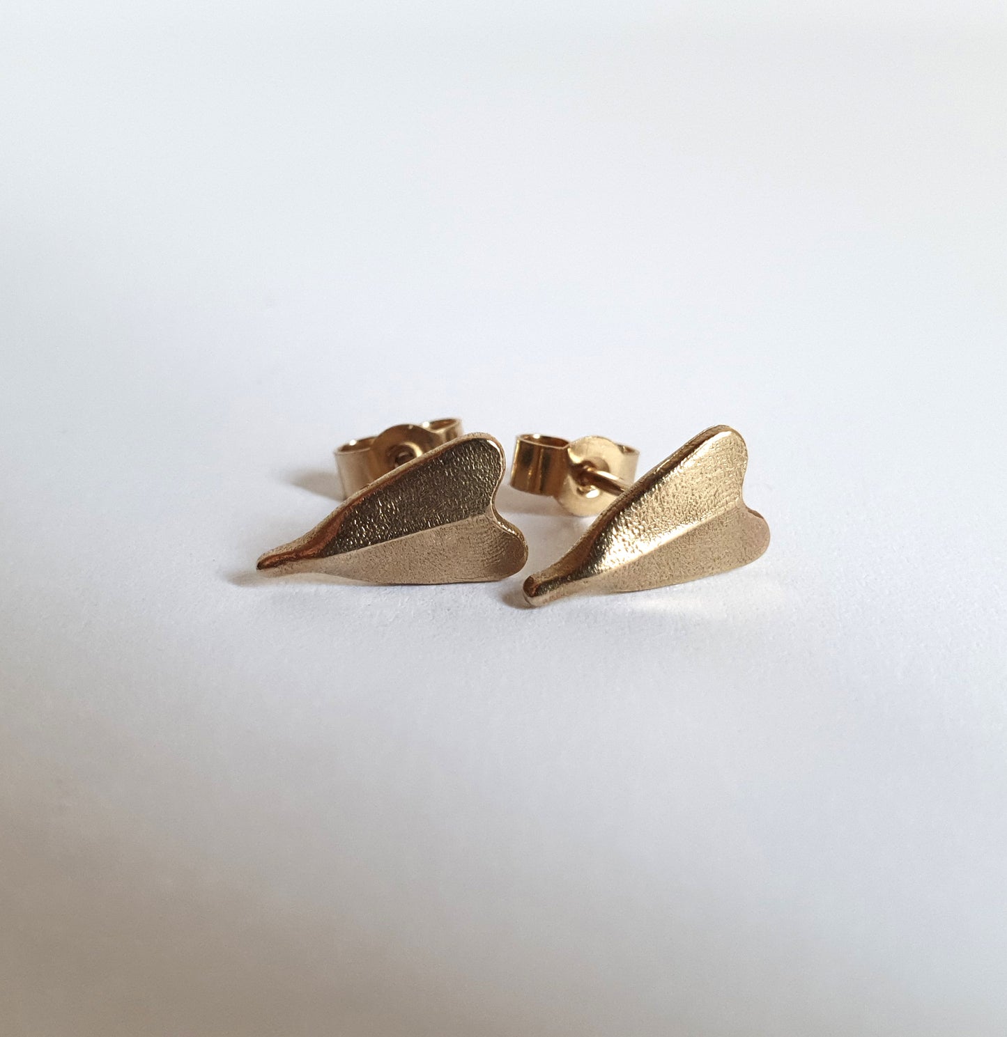 Gold shepherds purse seedpod studs