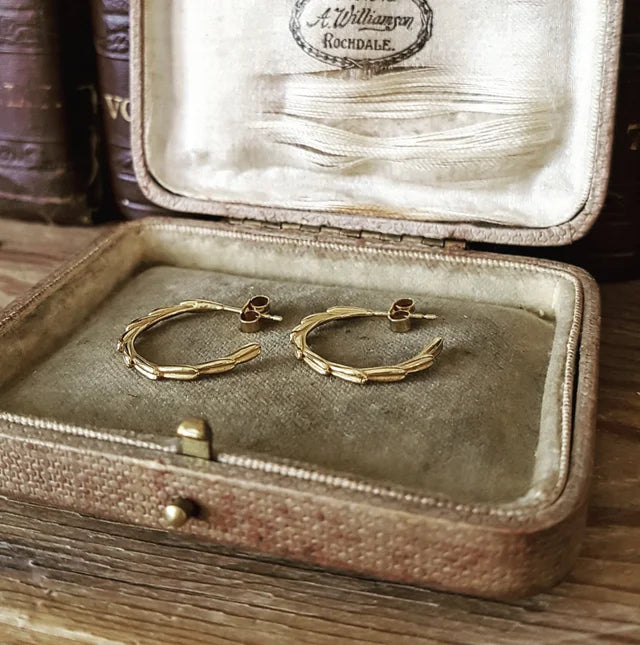 Cow parsley hoop earrings